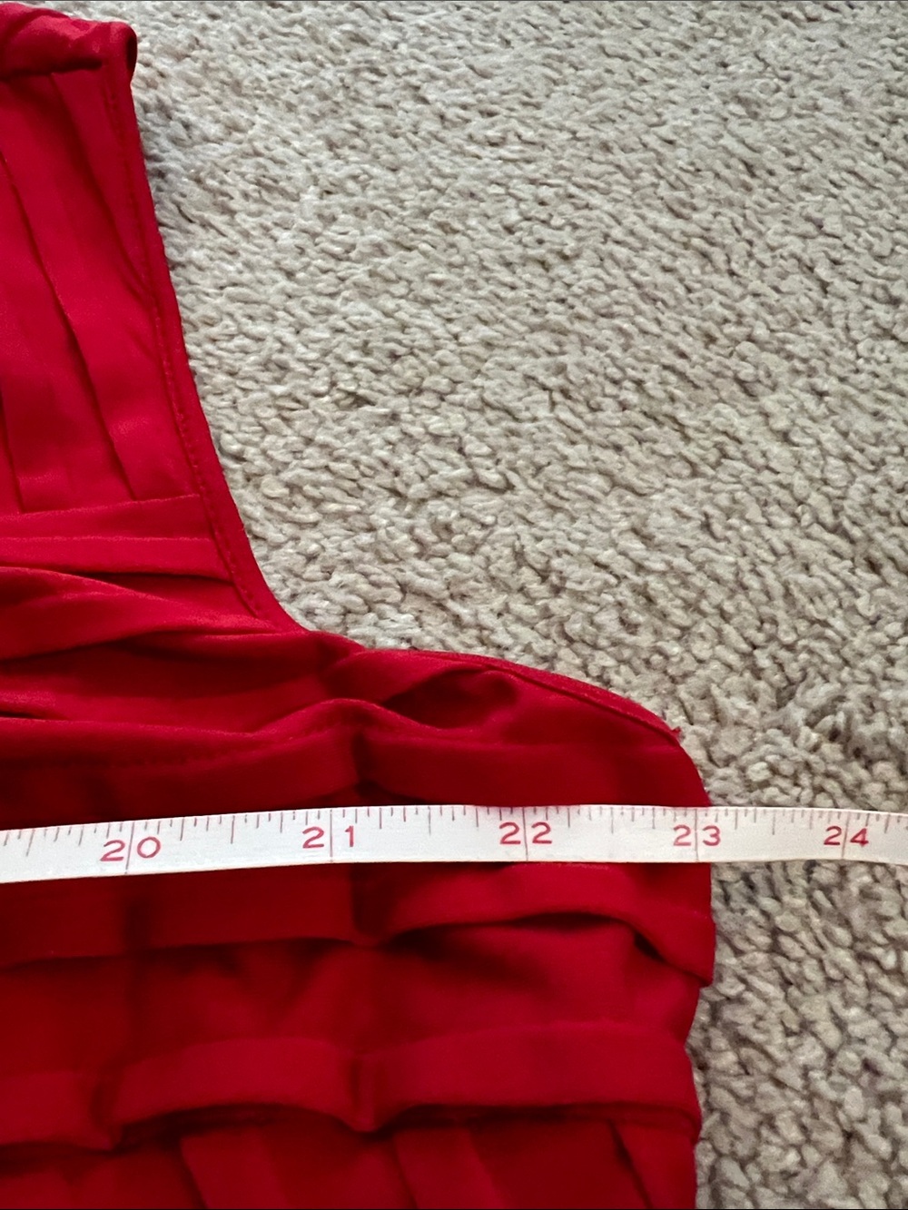 Calvin Klein Red Textured Sleeveless Shift Dress - Picture 5 of 7
